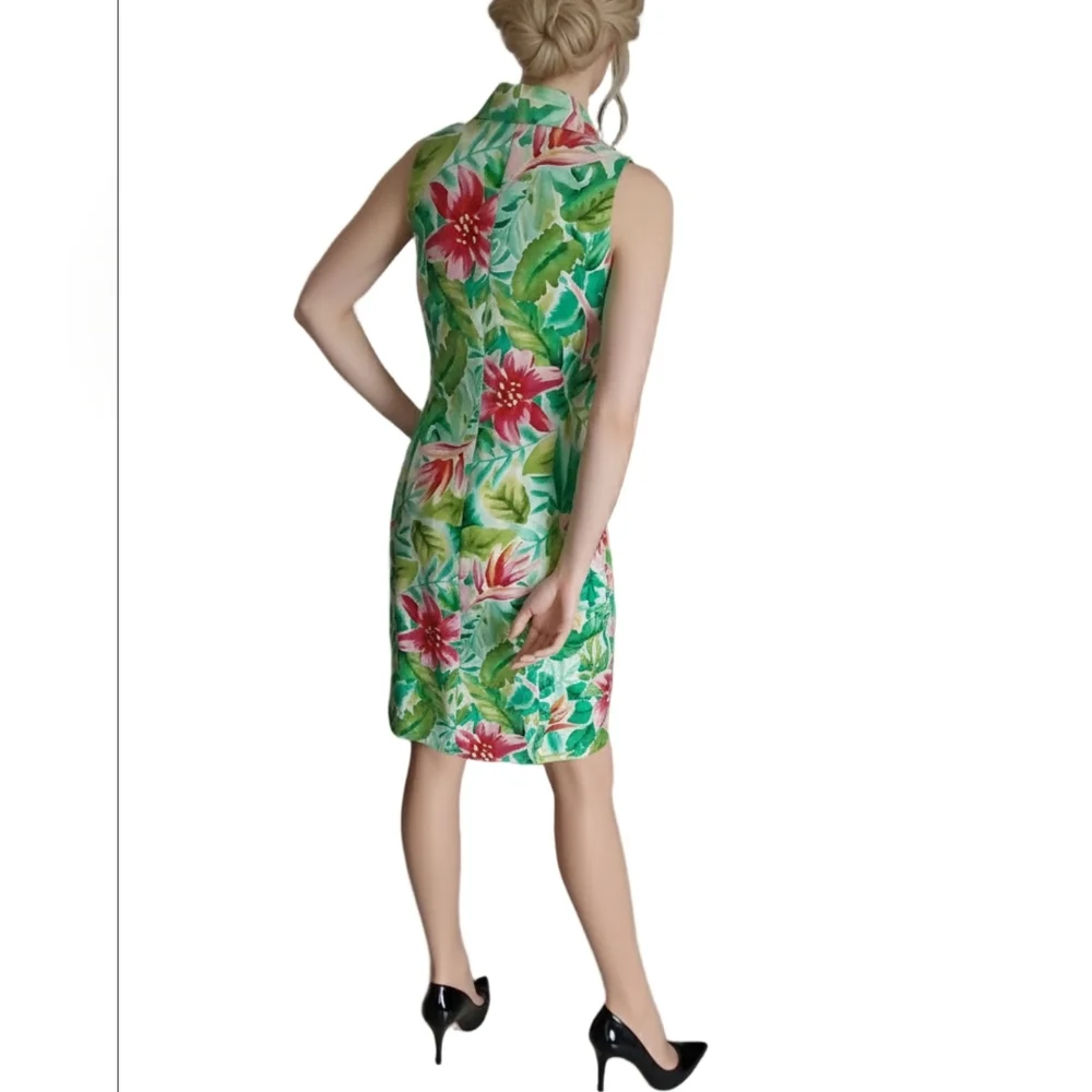 Kay Unger‎ Tropical Floral Sleveless Dress Size 12